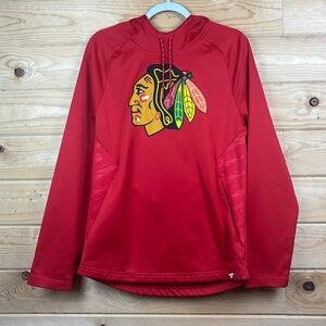 Fanatics NHL Chicago Blackhawks Red Sweatshirt Hoodie Mens Medium